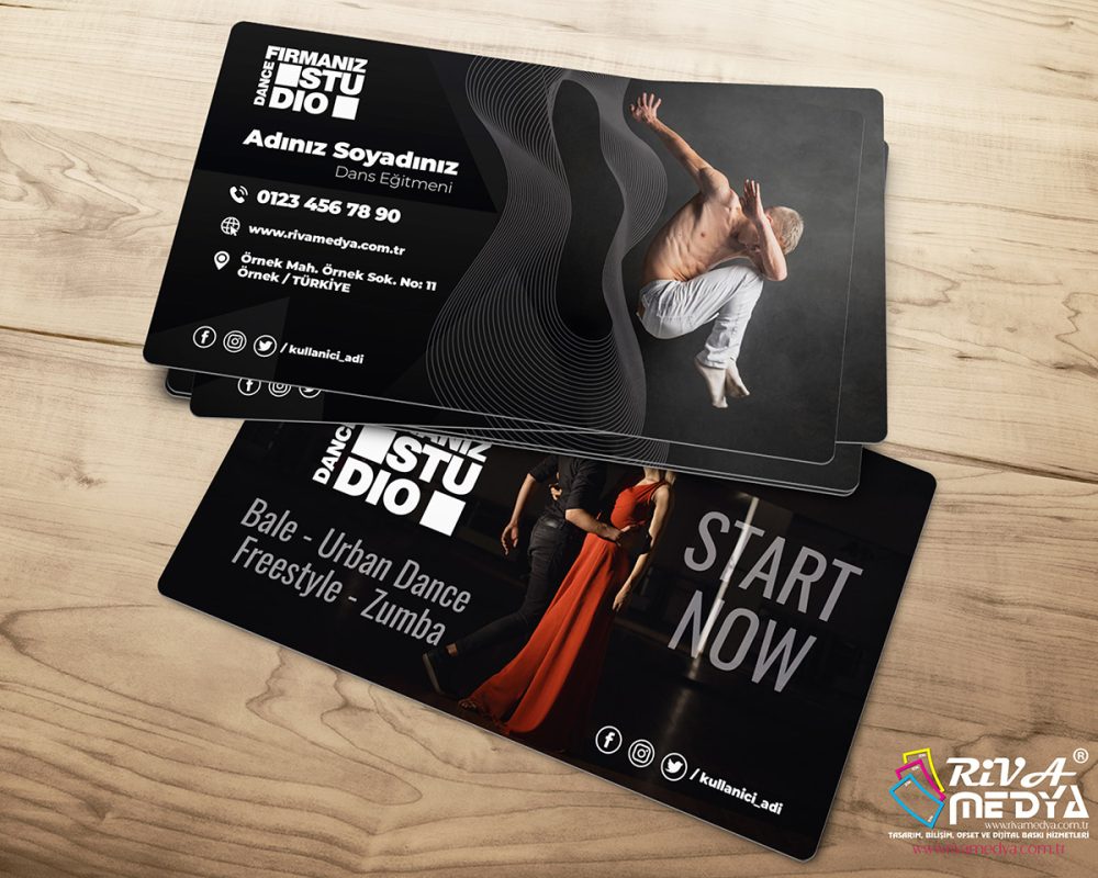 Dance Studio Kartvizit - Hazır Kartvizit Tasarımı